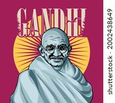 Mahatma Gandhi Vector Art Ilustration