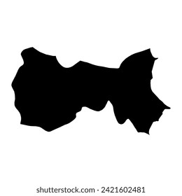 Mahdia Governorate map, administrative division of Tunisia. Vector illustration.