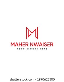 Maher NWaiser creative vector logo template