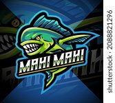Mahi mahi fish esport mascot logo design