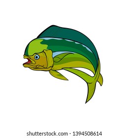 Mahi mahi fish Logo and fishing mania
