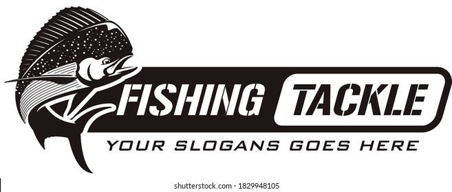 Mahi Mahi Fishing Logo. A Unique and Fresh Dorado Fishing Logo Template. Great to use as your fishing Activity. 