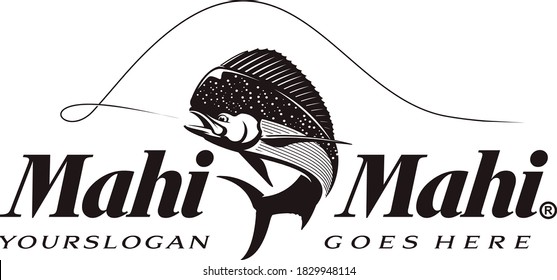 Mahi Mahi Fishing Logo. A Unique and Fresh Dorado Fishing Logo Template. Great to use as your fishing Activity. 