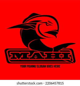 mahi - mahi logo, great for logo fishing, apparel part, logo business, etc.