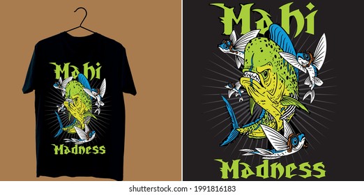 Mahi Madness t shirt design vector