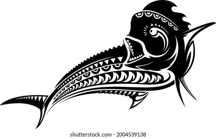 MAHI MAHI PETTERN VECTOR FOR FISHING COMPANY