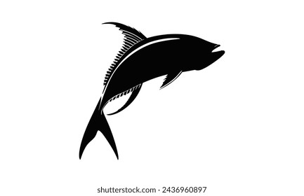 mahi mahi silhouette vector illustration