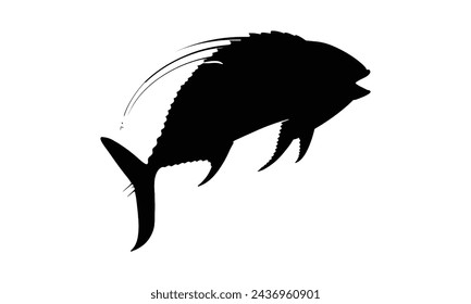 mahi mahi silhouette vector illustration