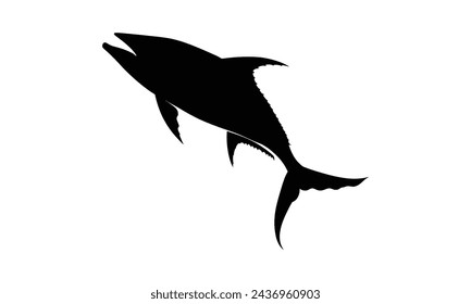 mahi mahi silhouette vector illustration