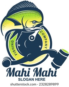 mahi mahi vector for fishing logo company