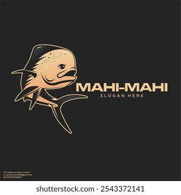 MAHI-MAHI FISH VETOR PARA EMPRESA DE LOGOTIPO DE PESCA