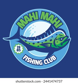 Mahi-Mahi Fishing Logo Mascot Cartoon