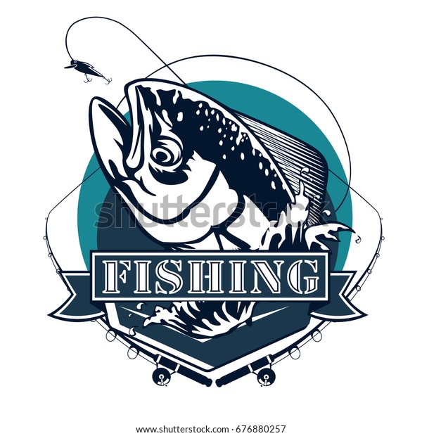 Mahimahi Fishing On White Logo Illustration Stock Vector (Royalty Free ...