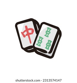 Mahjong - Gambling icon (Hand draw color version)