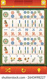 Mahjong game assets UI game screen