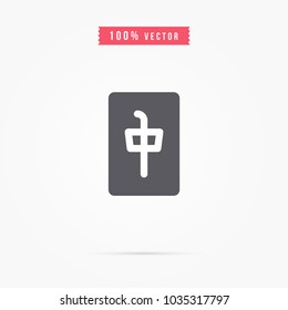 Mahjong icon. game sign