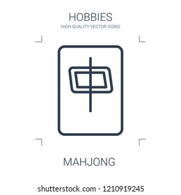 mahjong icon. high quality line mahjong icon on white background. from hobbies collection flat trendy vector mahjong symbol. use for web and mobile