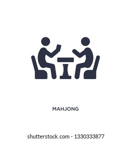 mahjong icon. Simple element illustration from activity and hobbies concept. mahjong editable symbol design on white background. Can be use for web and mobile.