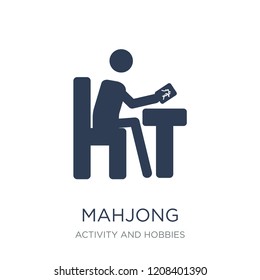 Mahjong icon. Trendy flat vector Mahjong icon on white background from Activity and Hobbies collection, vector illustration can be use for web and mobile, eps10