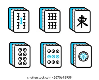 Mahjong Vector On White Background