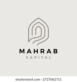 mahrab mihrab logo vector icon illustration