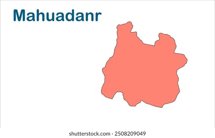 Mapa de subdivisão de Mahuadanr, Distrito de Latehar, Estado de Jharkhand, República da Índia, Governo de Jharkhand, Território indiano, Índia Oriental, política, aldeia, turismo