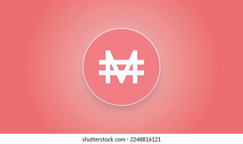 MAI, MIMATIC cryptocurrency logo on isolated background with copy space. 3d vector illustration of MAI, MIMATIC token icon banner design concept.