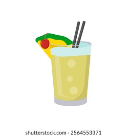 Mai Tai, Cocktails Vector illustration, Isolated