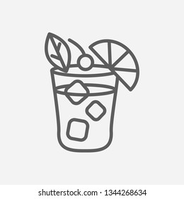 MAI tAI icon line symbol. Isolated vector illustration of  icon sign concept for your web site mobile app logo UI design.