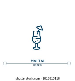 mai tai outline vector icon. simple element illustration. mai tai outline icon from editable drinks concept. can be used for web and mobile
