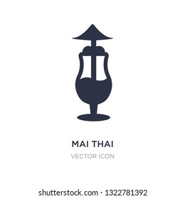 mai thai icon on white background. Simple element illustration from Drinks concept. mai thai sign icon symbol design.
