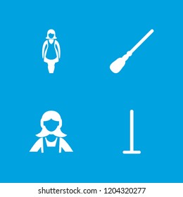 Maid icon. collection of 4 maid filled icons such as . editable maid icons for web and mobile.