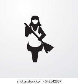 maid icon illustration isolated vector sign symbol