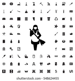 maid icon illustration isolated vector sign symbol