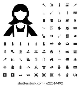 Maid icon illustration isolated vector sign symbol. cleaning icons vector set. on white background