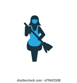 maid icon illustration isolated vector sign symbol