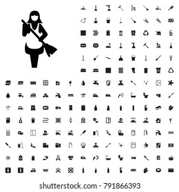 Maid icon illustration isolated vector sign symbol. editable cleaning icons vector set.