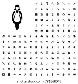 Maid icon illustration isolated vector sign symbol. editable cleaning icons vector set.