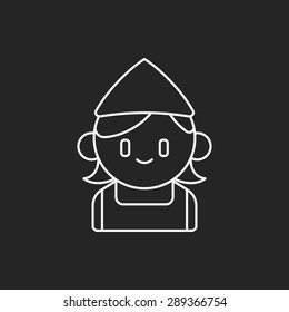 Maid line icon