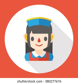 maid occupation character flat icon