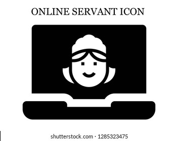Maid search icon. Editable Maid search icon for web or mobile.
