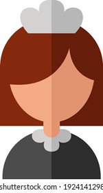 Haushaltshilfe auf Uniform, Illustration, Vektorgrafik auf weißem Hintergrund.