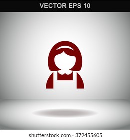 Maid vector icon.