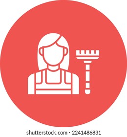 Maid vector icon. Can be used for printing, mobile and web applications.