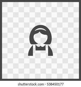 Maid vector icon. Isolated illustration. Business picture.