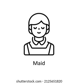 Icono de contorno de vector de maestría para web aislada en el archivo EPS 10 de fondo blanco