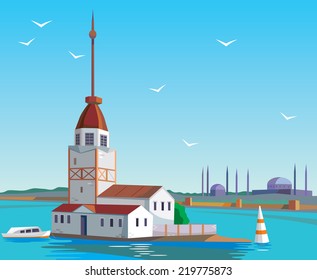 Maiden Tower in Istanbul