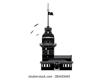 Maiden Tower vector illustration