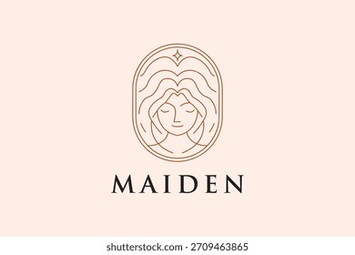 VECTOR SIMPLE DEL LOGOTIPO DE LAS MUJERES DONCELLAS