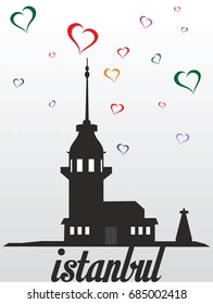 The Maiden's Tower of Istanbul –  Illustration